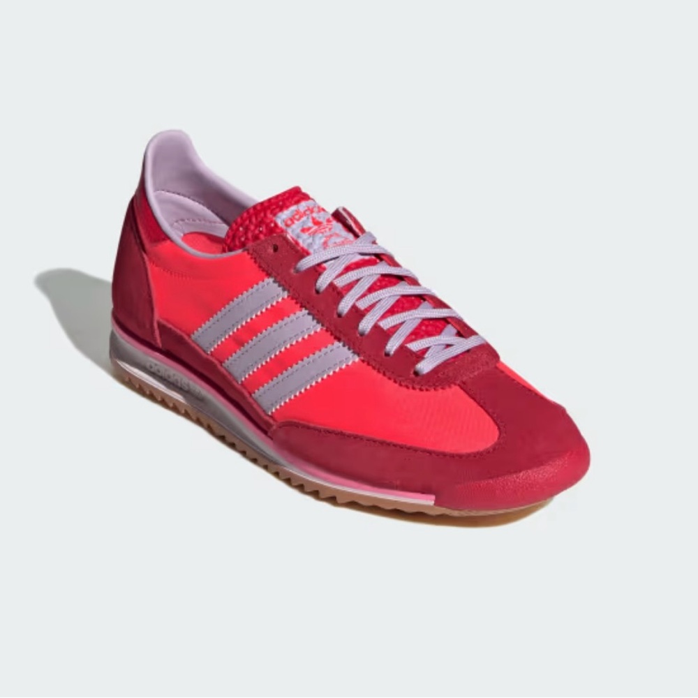 adidas Originals Pink and Red Athletic Shoes Retro-Inspired Design